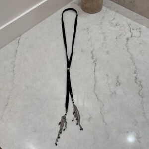 Chan Luu Black and Silver Beaded Wrap